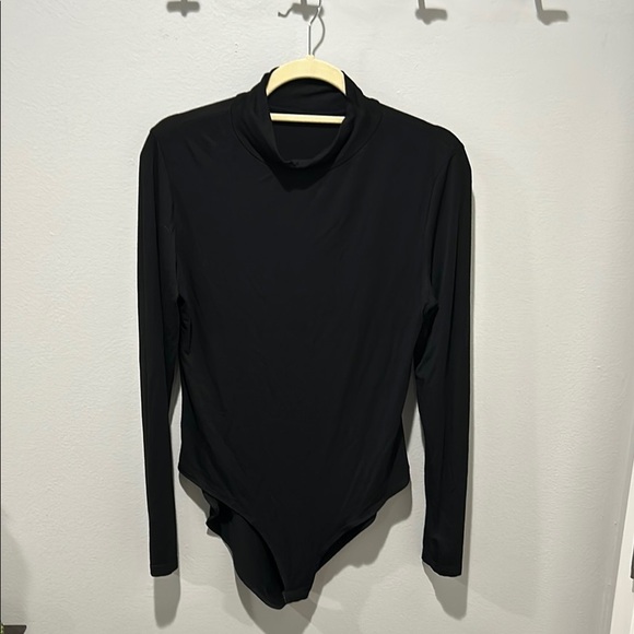Mango Black Fitted Bodysuit with Long Sleeves - Picture 1 of 3